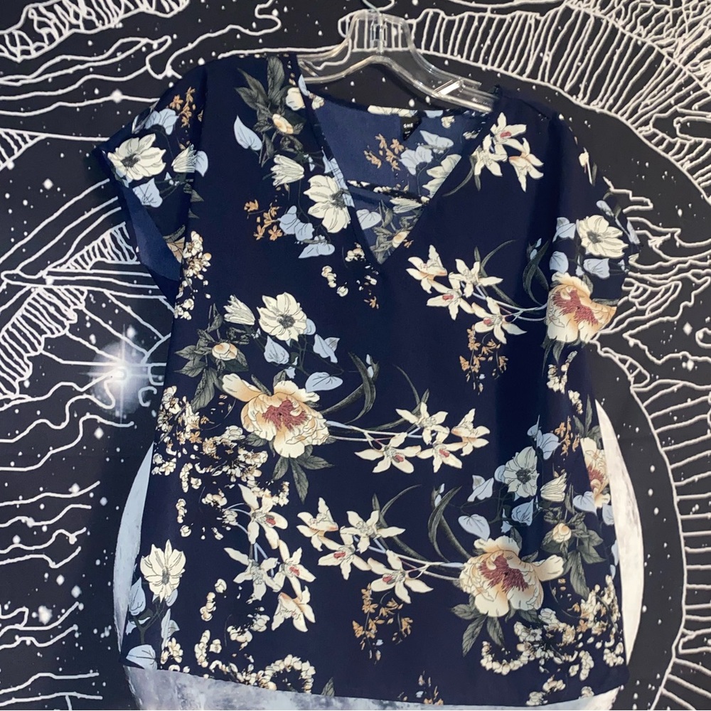 Short sleeve Shein floral top size M